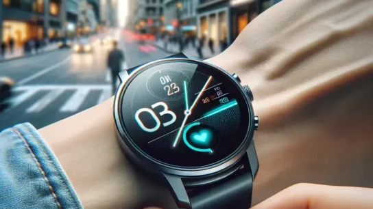 "Samsung Galaxy Watch 7 with advanced health features displayed on a wrist, showcasing its latest health monitoring technology for fitness enthusiasts."